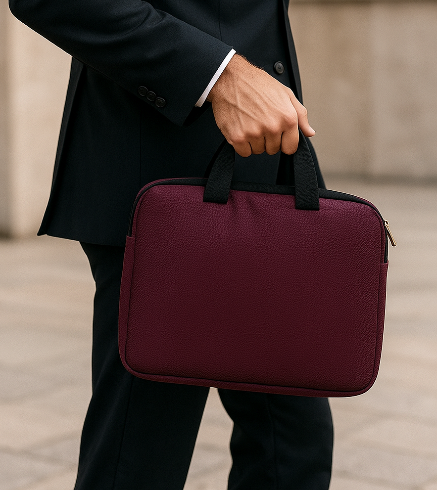 Jute Laptop Bag Front View
